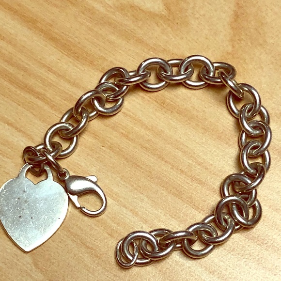 Tiffany & Co silver heart tag charm bracelet - Picture 3 of 5